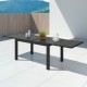 HARA XL - Table de jardin extensible aluminium - 140/280cm - 10 places - Noir