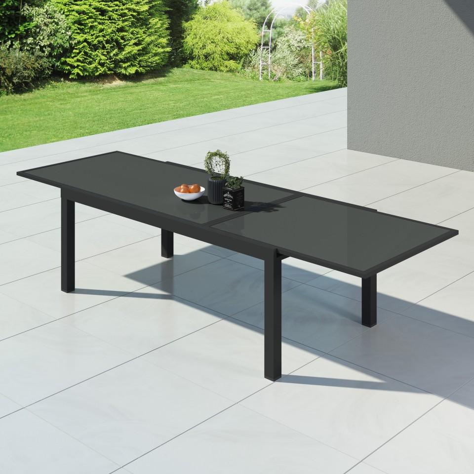 Table de jardin extensible aluminium  200/320cm  12 places