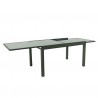 HARA XL - Table de jardin extensible aluminium - 140/280cm - 10 places - Noir