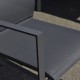 Lot de 5 Fauteuils empilables aluminium textilène - gris anthracite - ARONA