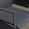 Lot de 5 Fauteuils empilables aluminium textilène - gris anthracite - ARONA