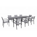 1 Fauteuil empilable aluminium en textilène- Anthracite gris - LIO 1 Fauteuil empilable aluminium en textilène- Anthracite gris - LIO