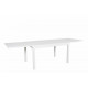Table de jardin extensible aluminium 270cm  + 10 fauteuils empilables textilène - blanc - ANDRA