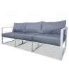 Salon de jardin design aluminium 5 Places couleur blanc gris - VINCENNES