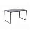 Salon de jardin en acier 8 personnes d'angle design - Gris Anthracite