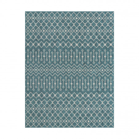 Tapis extérieur - 160x230cm - Bleu - 100% polypropylène - 192 000pts/m2 - ST TROPEZ