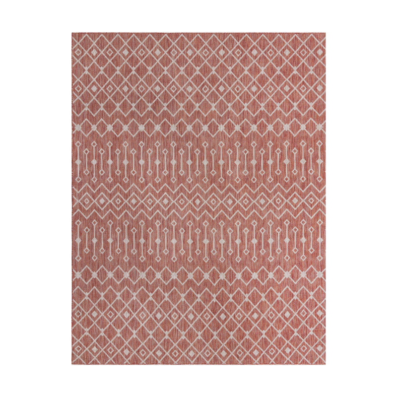 Tapis extérieur - 160x230cm - Rouge - 100% polypropylène - 192 000pts/m2 - ST TROPEZ