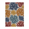 Tapis extérieur - 120x160cm - Multicolor - 100% polypropylène résistant aux UV - Motifs en relief