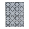 Tapis d'extérieur en plastique tressé - 150x220cm - Gris - Réversible - 100% polypropylène - 400gr / m²
