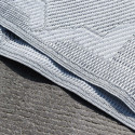 Tapis d'extérieur en plastique tressé - 150x220cm - Gris - Réversible - 100% polypropylène - 400gr / m²