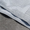 Tapis d'extérieur en plastique tressé - 150x220cm - Gris - Réversible - 100% polypropylène - 400gr / m²