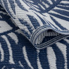 Tapis d'extérieur en plastique tressé - 120x160cm - Bleu - Réversible - 100% polypropylène - 400gr / m²