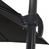Parasol déporté LED 3x4m rectangle en aluminium + housse - rotatif 360° - Anthracite