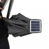 Parasol déporté LED 3x4m rectangle en aluminium + housse - rotatif 360° - Anthracite