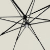 Parasol déporté LED 3x4m rectangle en aluminium + housse - rotatif 360° - Beige