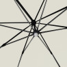Parasol déporté LED 3x4m rectangle en aluminium + housse - rotatif 360° - Beige- ROME
