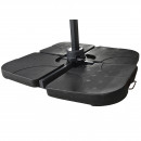 Lot de 4 dalles de parasol carrées, 80kg