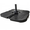 Lot de 4 dalles de parasol carrées, 80kg