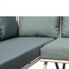 Salon de jardin cordes et aluminium - salon angle Marron Turquoise - intérieur/extérieur
