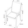 Table de jardin extensible aluminium 135/270cm + 10 Fauteuils empilables textilène Gris Anthracite