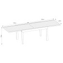 Table de jardin extensible aluminium 135/270cm + 10 Fauteuils empilables textilène Gris Anthracite