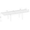 Table de jardin extensible aluminium 135/270cm + 10 Fauteuils empilables textilène Gris Anthracite - ANDRA