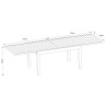 Table de jardin extensible aluminium 135/270cm + 10 fauteuils empilables textilène gris - ANDRA