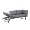 Salon de jardin fonctionnel modulable en aluminium design - Gris Anthracite