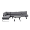 Salon de jardin fonctionnel modulable en aluminium design - Gris Anthracite