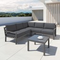 MIO - Ensemble salon de jardin design en aluminium et résine tressée - graphite-intérieur/extérieur MIO - Ensemble salon de jardin design en aluminium et résine tressée - graphite-intérieur/extérieur