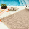 Tapis extérieur - 120x170cm - naturel - 100% polypropylène résistant aux UV - 1400 gr/m²