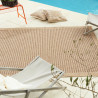 Tapis extérieur - 120x170cm - naturel - 100% polypropylène résistant aux UV - 1400 gr/m²