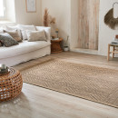 Tapis extérieur - 200x290cm - naturel - 100% polypropylène résistant aux UV - 1400 gr/m²