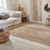 Tapis extérieur - 200x290cm - naturel - 100% polypropylène résistant aux UV - 1400 gr/m²