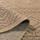 Tapis extérieur - 200x290cm - naturel - 100% polypropylène résistant aux UV - 1400 gr/m²