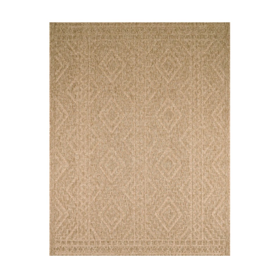 Tapis extérieur - 120x170cm - naturel - 100% polypropylène résistant aux UV - 1400 gr/m²