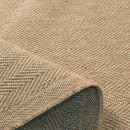 Tapis extérieur rond - 120cm - naturel - 100% polypropylène résistant aux UV - 1400 gr/m²