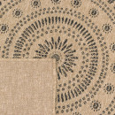 Tapis extérieur rond - 80cm - naturel - 100% polypropylène résistant aux UV - 1400 gr/m²