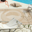 Tapis extérieur - 120x170cm - naturel - 100% polypropylène résistant aux UV - 1400 gr/m²