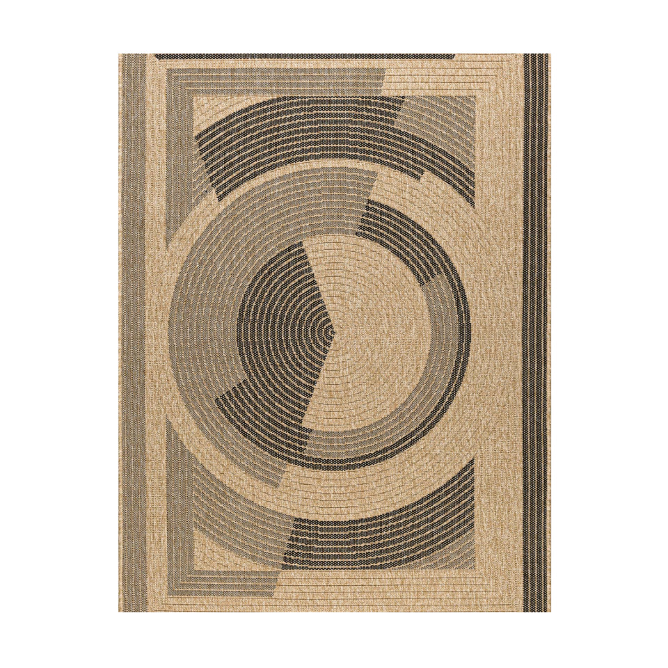 Tapis extérieur - 120x170cm - naturel - 100% polypropylène résistant aux UV - 1400 gr/m²