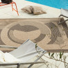 Tapis extérieur - 120x170cm - naturel - 100% polypropylène résistant aux UV - 1400 gr/m²