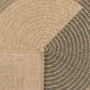 Tapis extérieur - 120x170cm - naturel - 100% polypropylène résistant aux UV - 1400 gr/m²