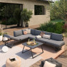 Salon de jardin fonctionnel modulable en aluminium design - Gris Anthracite