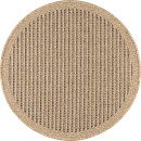 Tapis extérieur rond - 120cm - naturel - 100% polypropylène résistant aux UV - 1400 gr/m²