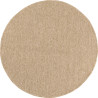 Tapis extérieur rond - 120cm - naturel - 100% polypropylène résistant aux UV - 1400 gr/m²