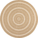 Tapis extérieur rond - 80cm - naturel - 100% polypropylène résistant aux UV - 1400 gr/m²