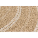 Tapis extérieur rond - 80cm - naturel - 100% polypropylène résistant aux UV - 1400 gr/m²
