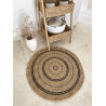 Tapis extérieur rond - 80cm - naturel - 100% polypropylène résistant aux UV - 1400 gr/m²
