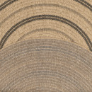 Tapis extérieur rond - 80cm - naturel - 100% polypropylène résistant aux UV - 1400 gr/m²