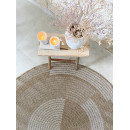 Tapis extérieur rond - 80cm - naturel - 100% polypropylène résistant aux UV - 1400 gr/m²